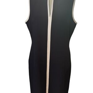 Black Label Black Dress with White Trim